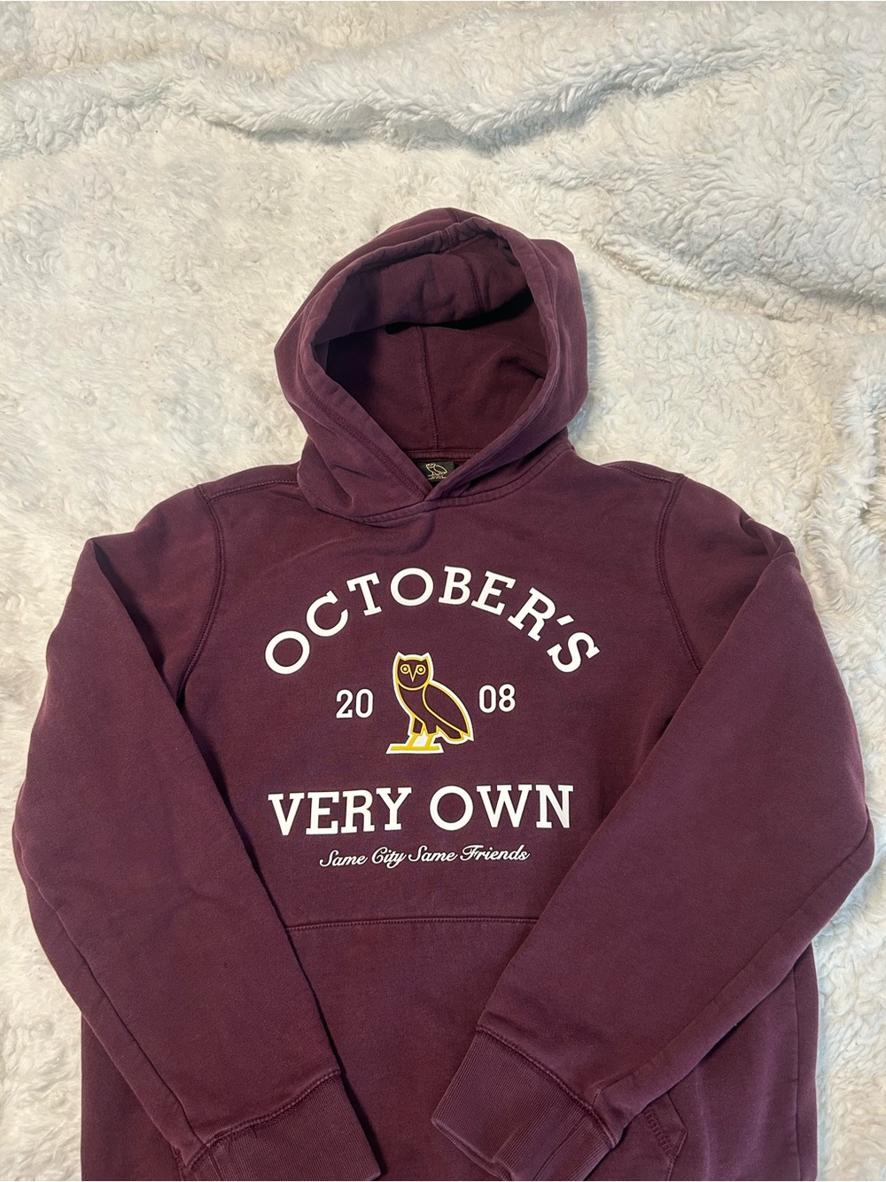 OVO Maroon Pullover Hoodie size men’s small